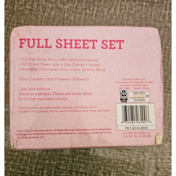 Nickelodeon JoJo Siwa 4 Piece Full Size Sheet Set Cob the Unicorn BowBow the Dog - Picture 5 of 5